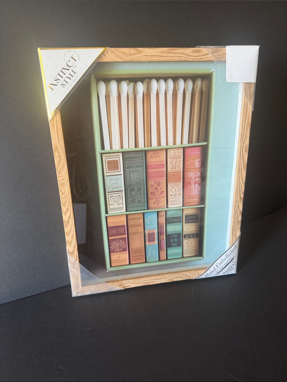 NWT Instinct Style Classic Books Matchbox Framed Wall Art  11 x 14